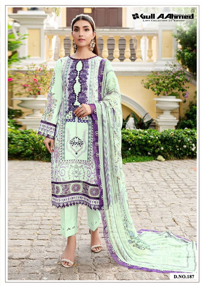 Gull A Ahmed Lawn Collection Vol 21 Cotton Pakistani Dress Material Wholesale Price In Surat